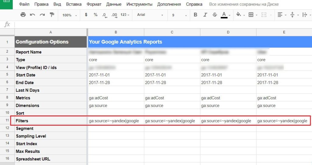 Регулярные выражения в Google Analytics