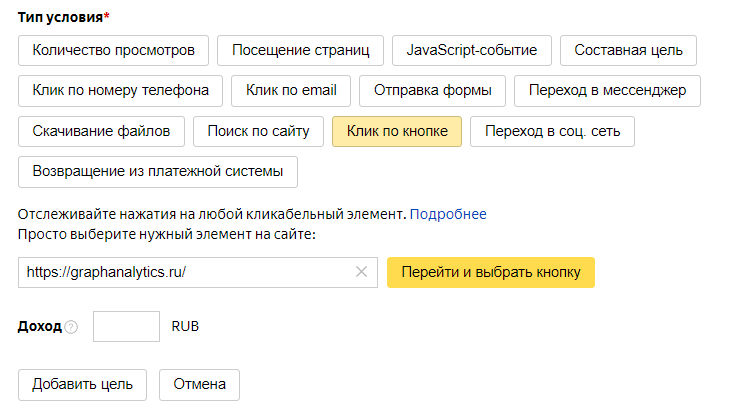 Цели в Яндекс.Метрике